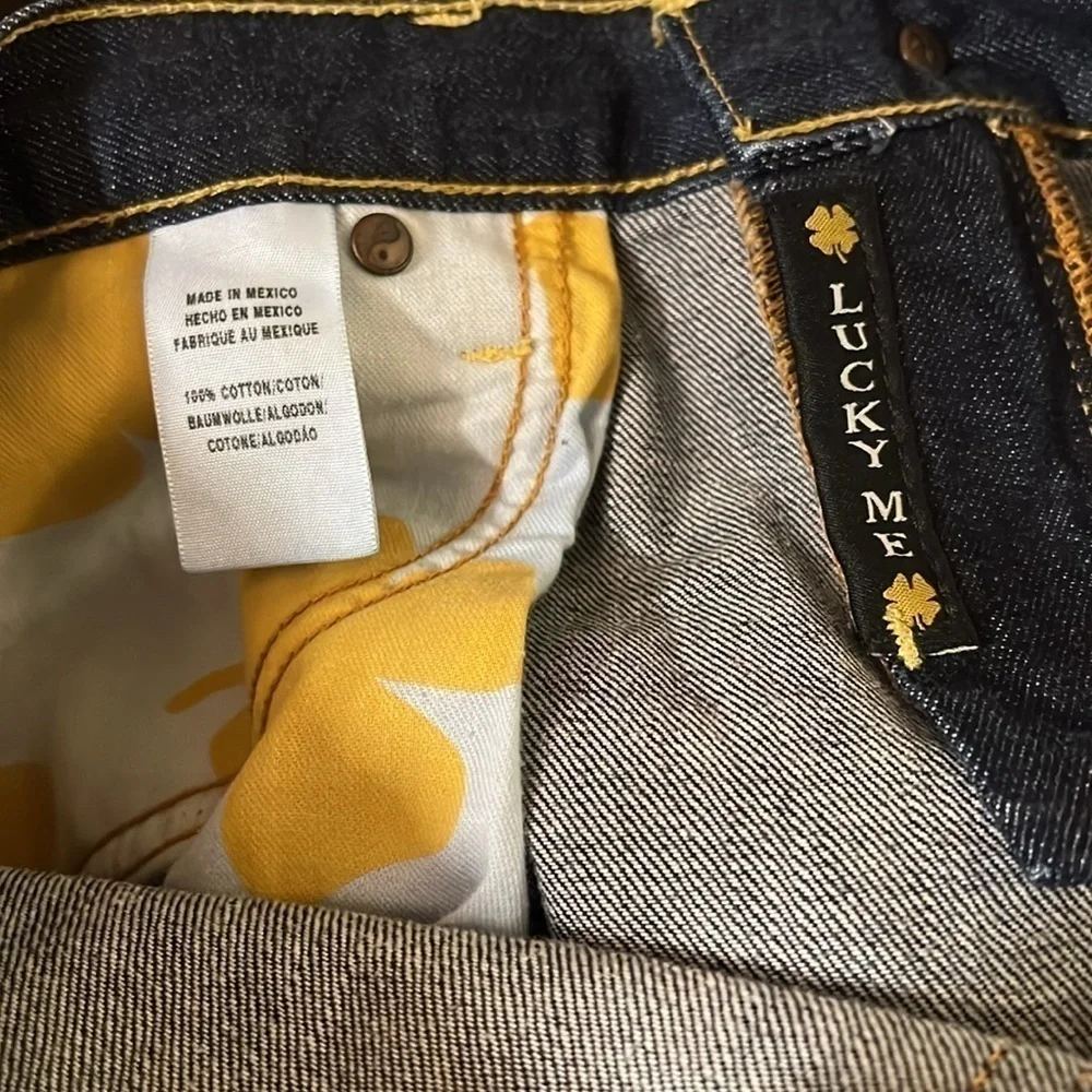NWOT Lucky Brand cutoff 6” inseam 100% cotton dark wash denim jeans shorts